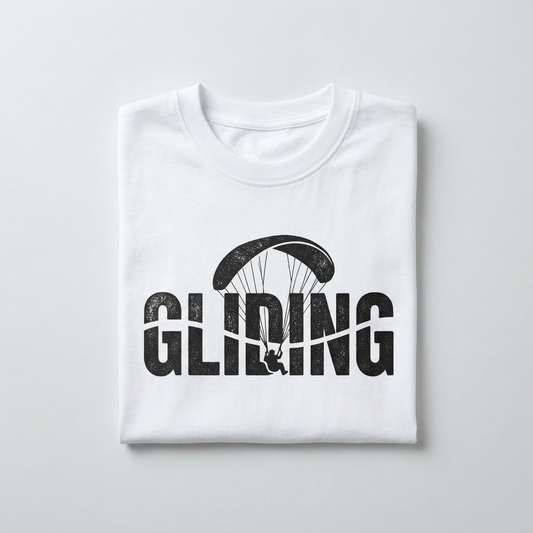 GLIDING T-SHIRT - WHITE - 100% COTTON